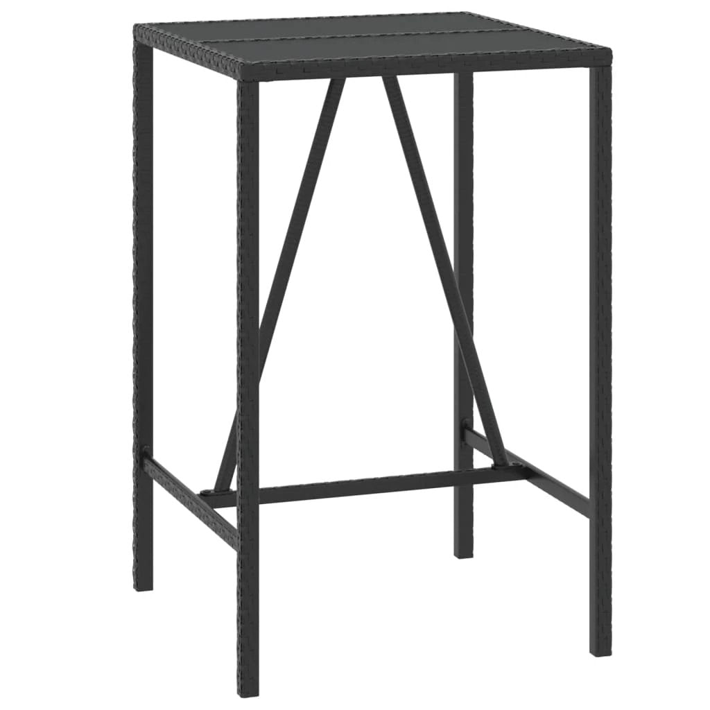 vidaXL Outdoor Bar Table Brown 70x70x110 cm Poly Rattan by vidaXL