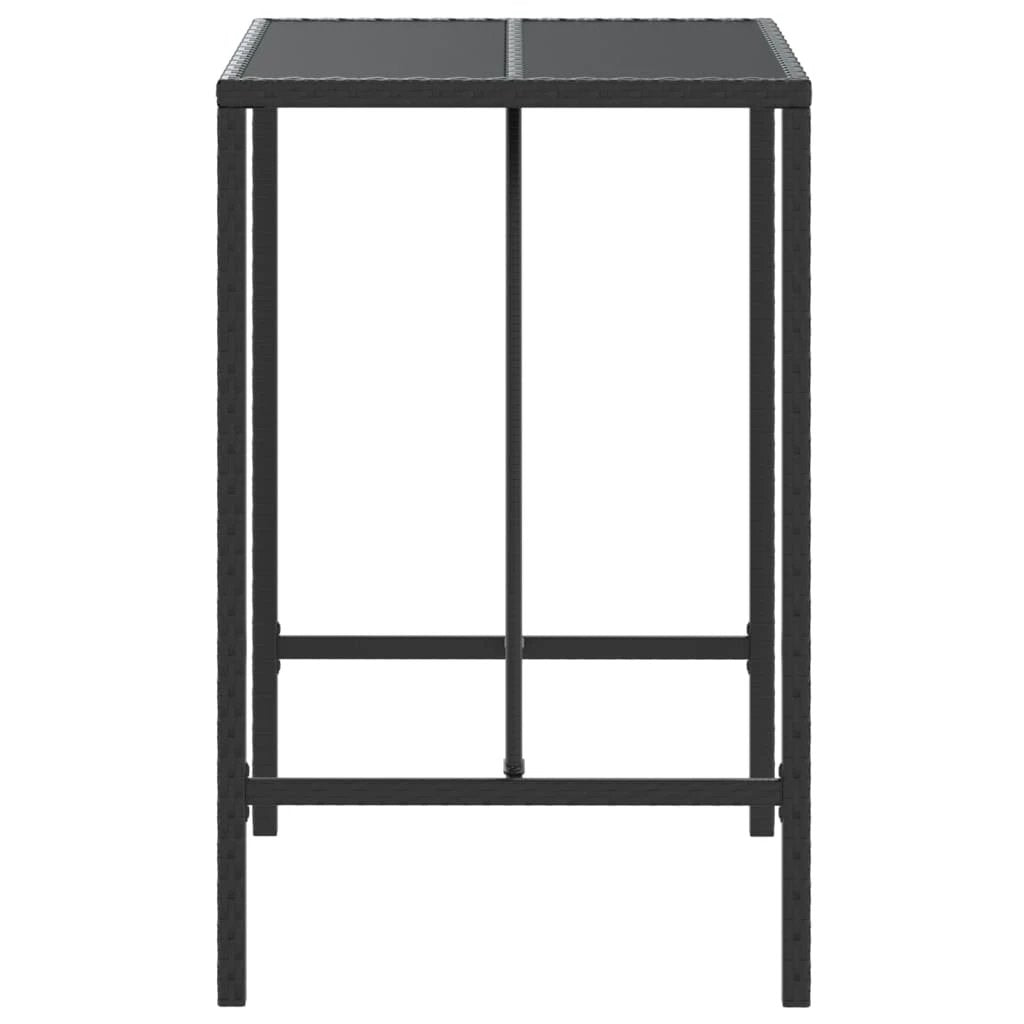vidaXL Outdoor Bar Table Brown 70x70x110 cm Poly Rattan by vidaXL