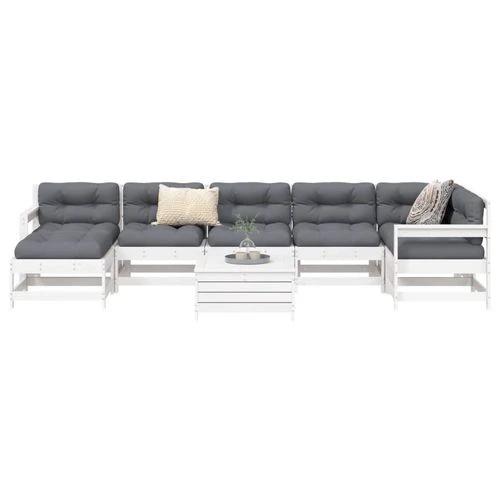 vidaXL vidaXL 8 Piece Garden Sofa Set Solid Wood Pine with Cushions for Outdoor Family Gatherings - Garden Sofa Sets