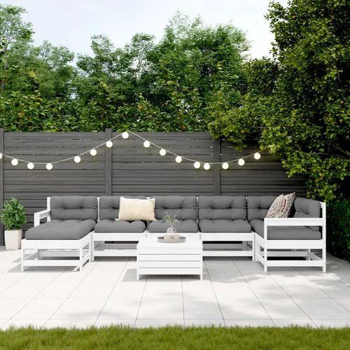 vidaXL vidaXL 8 Piece Garden Sofa Set Solid Wood Pine with Cushions for Outdoor Family Gatherings - Garden Sofa Sets