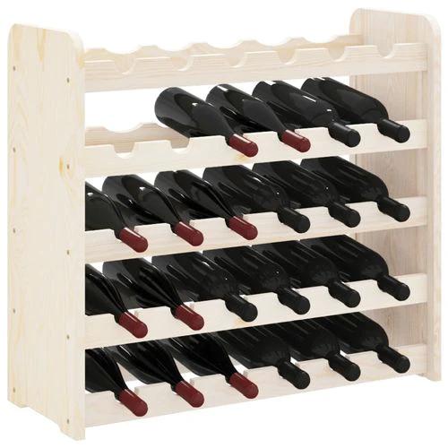 vidaXL vidaXL Wooden Wine Rack 33x25x37 cm Solid Pine with Ample Storage for Wine Enthusiasts - Wine Rack