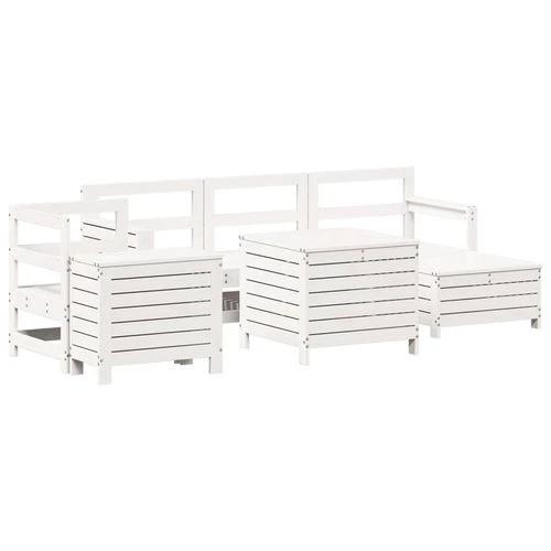 vidaXL vidaXL 7 Piece Garden Sofa Set with Cushions in Solid Wood Pine for Outdoor Entertaining - Garden Sofa Sets
