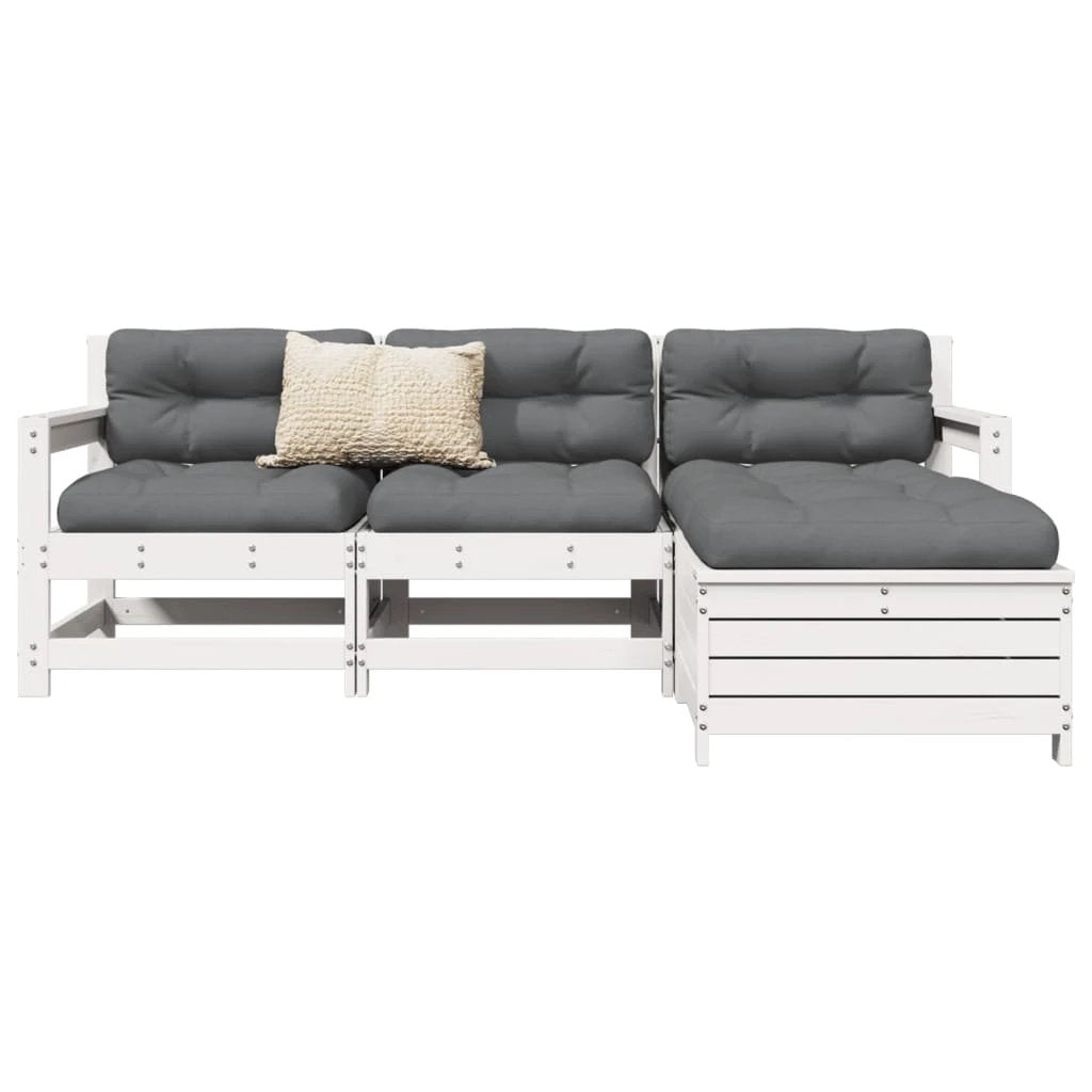 vidaXL 4 Piece Garden Sofa Set Solid Wood Pine by vidaXL