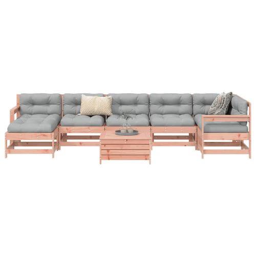 vidaXL 8 Piece Garden Sofa Set Solid Wood Pine with Cushions for Outdoor Family Gatherings by vidaXL