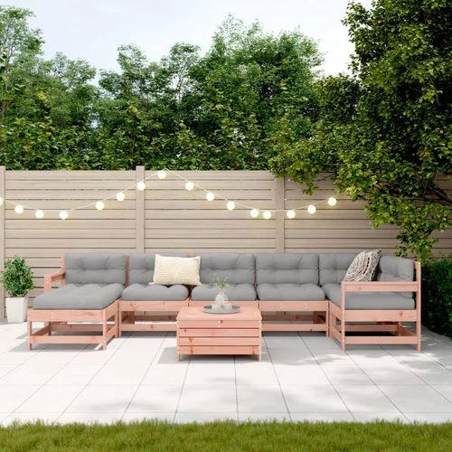vidaXL vidaXL 8 Piece Garden Sofa Set Solid Wood Pine with Cushions for Outdoor Family Gatherings - Garden Sofa Sets