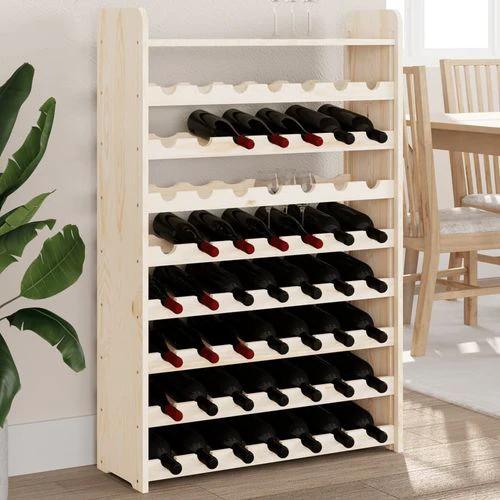 vidaXL vidaXL Wooden Wine Rack 33x25x37 cm Solid Pine with Ample Storage for Wine Enthusiasts - Wine Rack