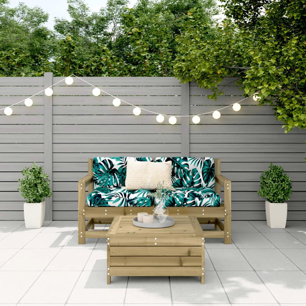 vidaXL 3 Piece Garden Sofa Set Solid Wood Pine by vidaXL