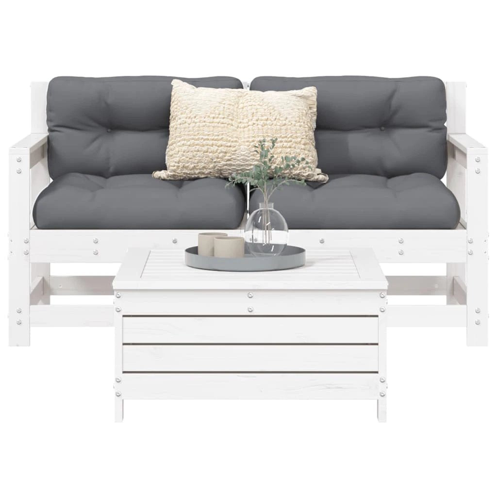 vidaXL 3 Piece Garden Sofa Set Solid Wood Pine by vidaXL