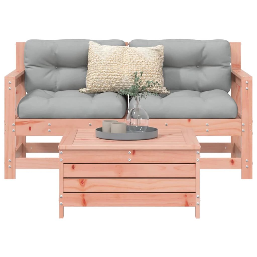 vidaXL 3 Piece Garden Sofa Set Solid Wood Pine by vidaXL