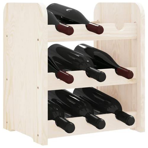 vidaXL vidaXL Wooden Wine Rack 33x25x37 cm Solid Pine with Ample Storage for Wine Enthusiasts - Wine Rack