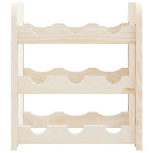 vidaXL vidaXL Wooden Wine Rack 33x25x37 cm Solid Pine with Ample Storage for Wine Enthusiasts - Wine Rack