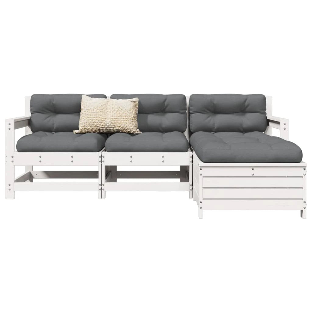 vidaXL vidaXL 4 Piece Garden Sofa Set Solid Wood Pine - Garden Sofa Sets