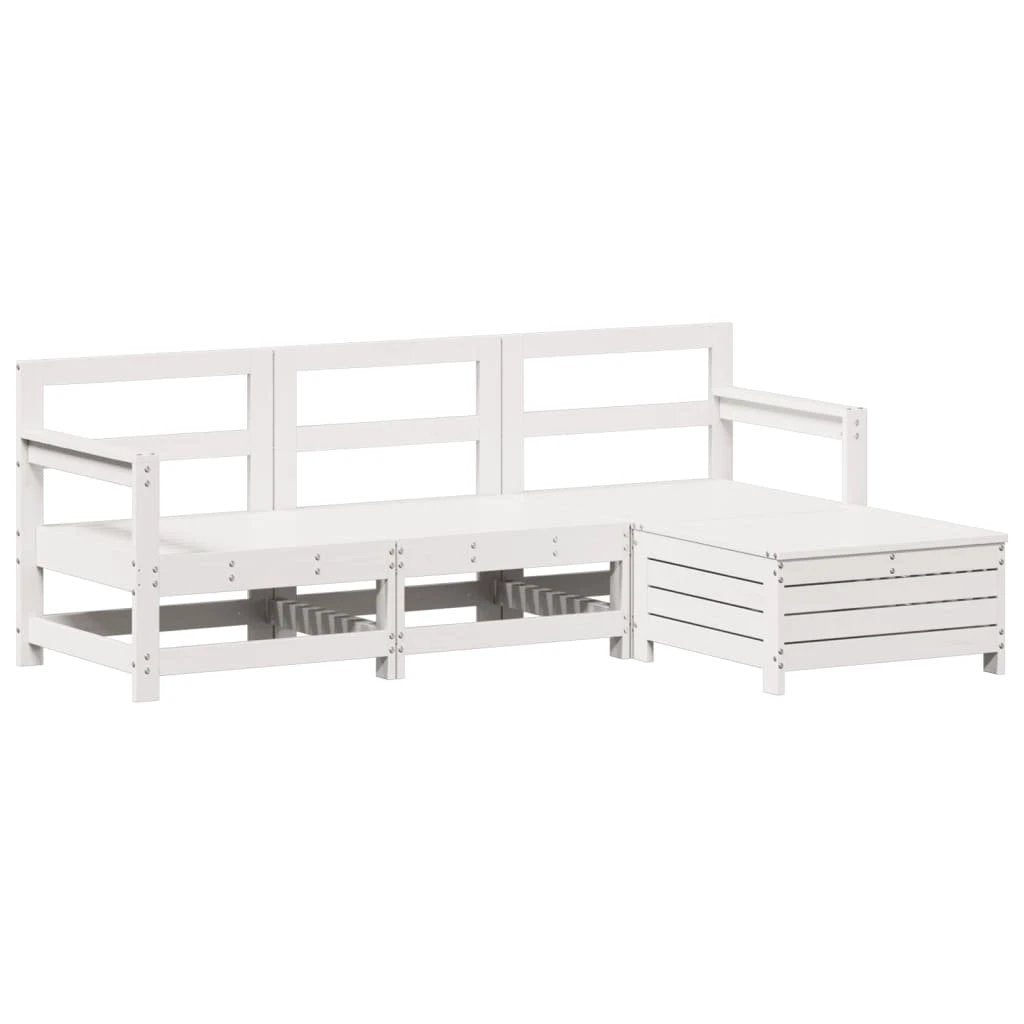 vidaXL vidaXL 4 Piece Garden Sofa Set Solid Wood Pine - Garden Sofa Sets