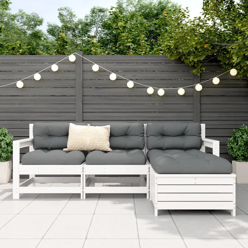 vidaXL vidaXL 4 Piece Garden Sofa Set Solid Wood Pine - Garden Sofa Sets