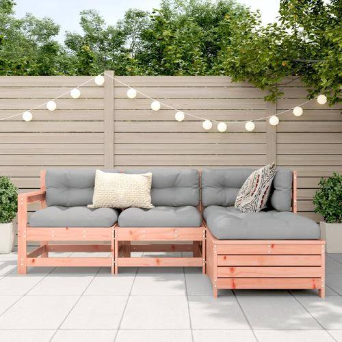 vidaXL 4 Piece Garden Sofa Set 200 x 200 cm Solid Pinewood with Cushions for Outdoor Relaxation by vidaXL