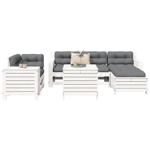 vidaXL vidaXL 7 Piece Garden Sofa Set with Cushions Solid Pinewood for Outdoor Relaxation with Family and Friends - Garden Sofa Sets