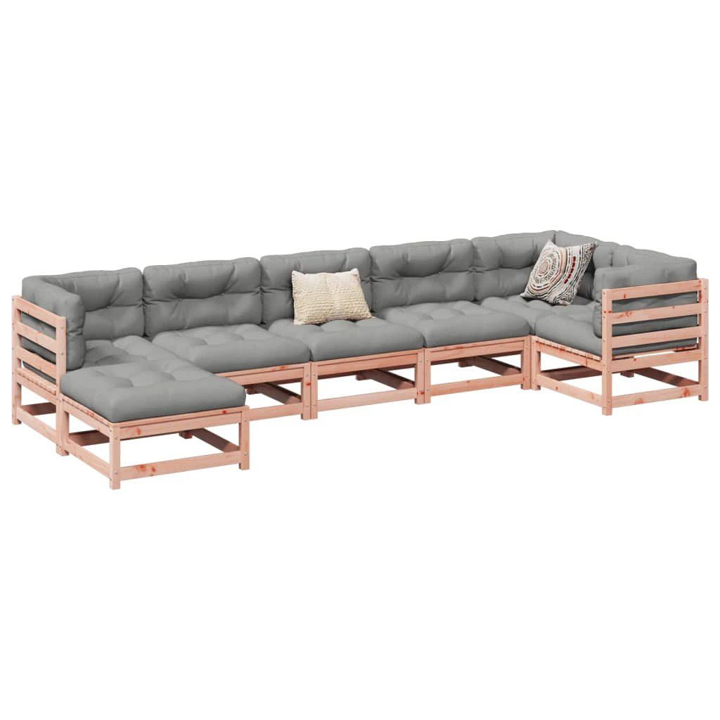 vidaXL 7 Piece Garden Sofa Set Solid Wood Pine by vidaXL