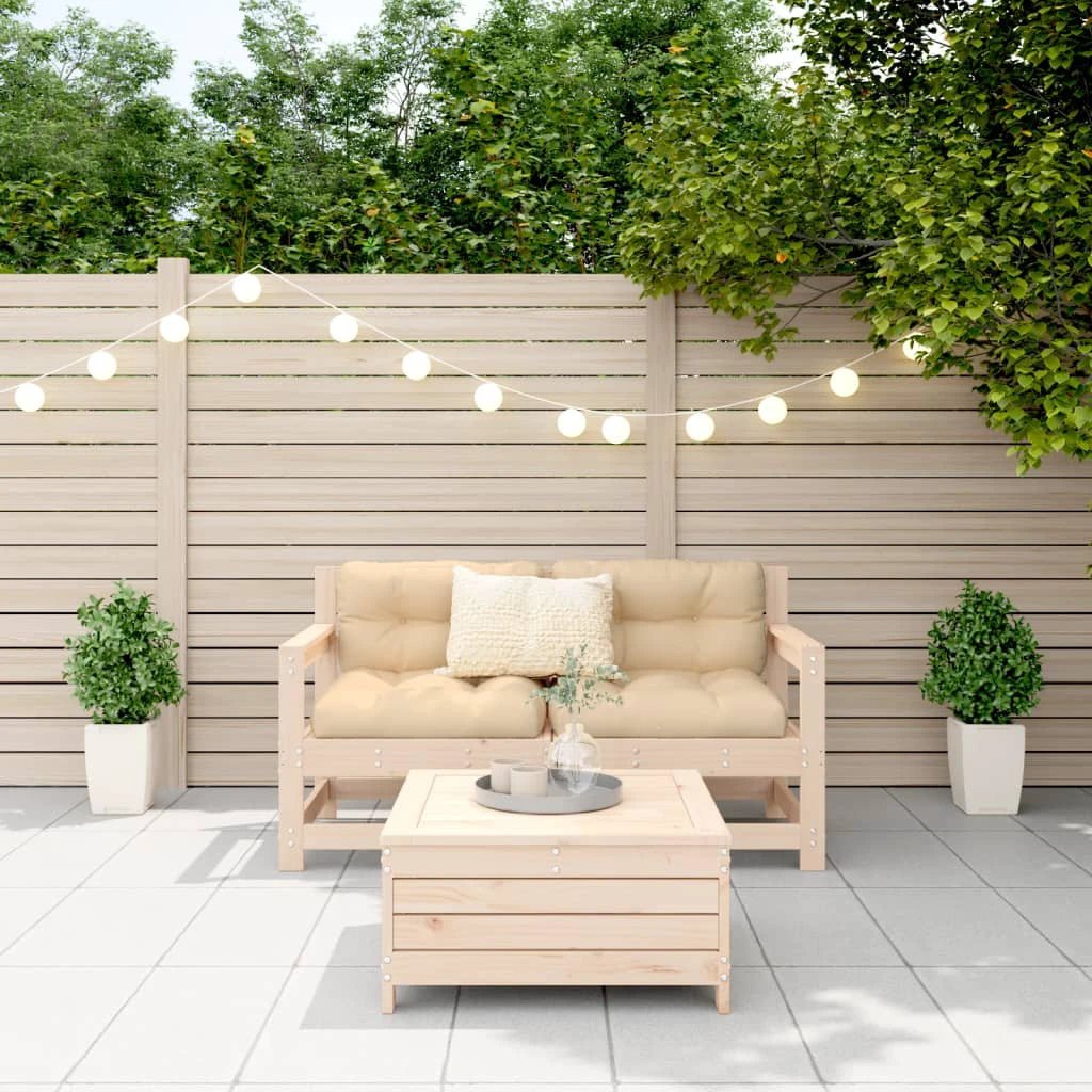 vidaXL vidaXL 3 Piece Garden Sofa Set Solid Wood Pine - Garden Sofa Sets