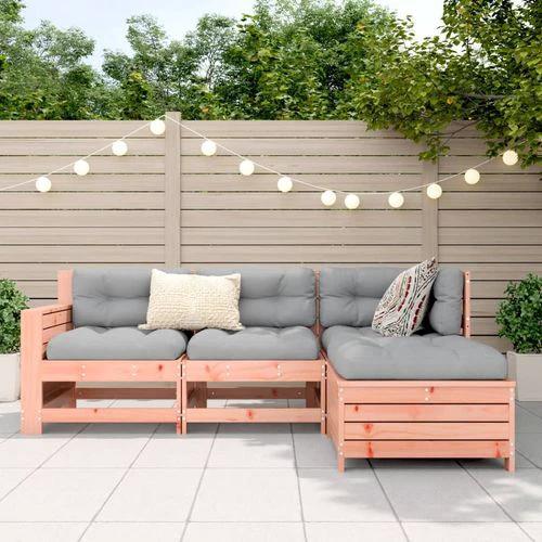 vidaXL 4 Piece Garden Sofa Set 230x230x85cm Solid Pinewood with Cushions for Outdoor Entertaining by vidaXL