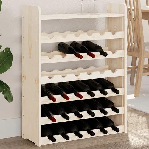 vidaXL vidaXL Wooden Wine Rack 33x25x37 cm Solid Pine with Ample Storage for Wine Enthusiasts - Wine Rack