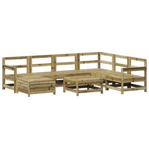 vidaXL vidaXL 8 Piece Garden Sofa Set with Cushions in Solid Pinewood for Outdoor Family Gatherings - Garden Sofa Sets