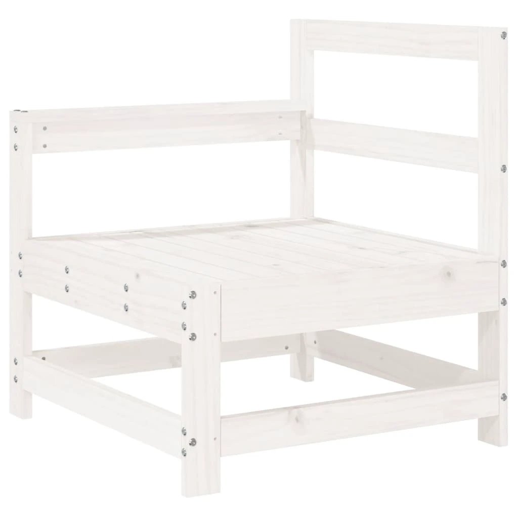vidaXL vidaXL 5 Piece Garden Sofa Set White Solid Wood Pine - Garden Sofa Sets