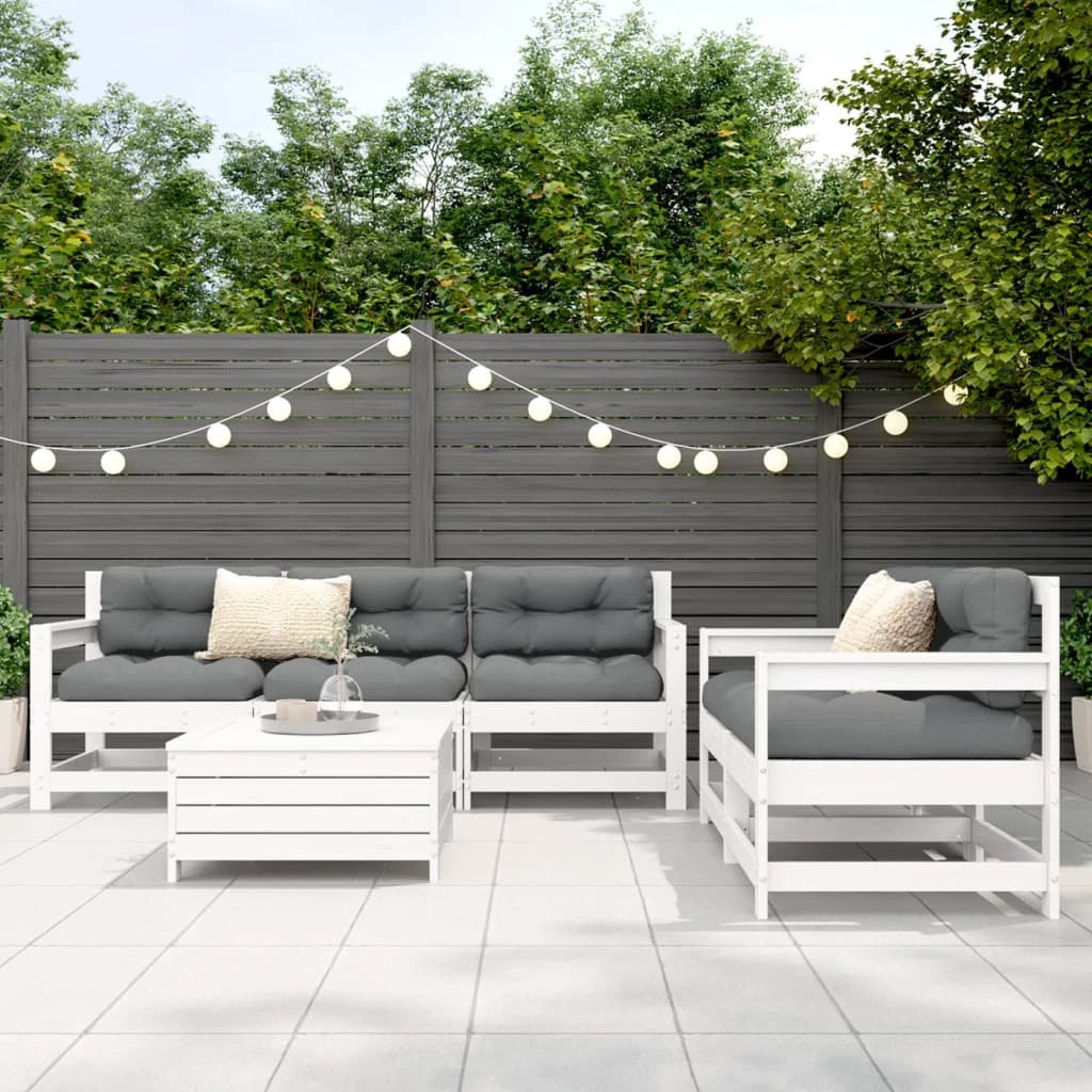 vidaXL 6 Piece Garden Sofa Set Solid Wood Pine by vidaXL