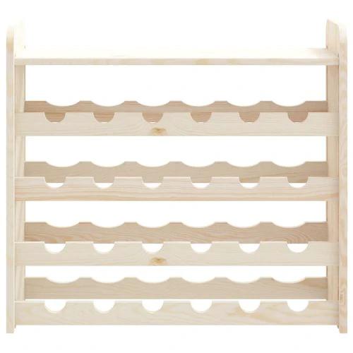 vidaXL Wooden Wine Rack 33x25x37 cm Solid Pine with Ample Storage for Wine Enthusiasts by vidaXL