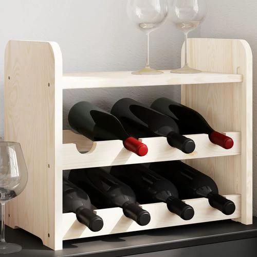 vidaXL vidaXL Wooden Wine Rack 33x25x37 cm Solid Pine with Ample Storage for Wine Enthusiasts - Wine Rack