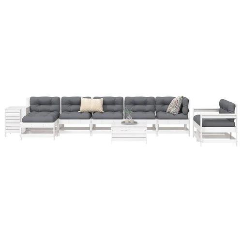 vidaXL vidaXL 10 Piece Garden Sofa Set Solid Wood Pine with Slatted Design for Outdoor Relaxation and Family Gatherings - Garden Sofa Sets