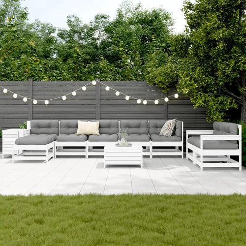 vidaXL vidaXL 10 Piece Garden Sofa Set Solid Wood Pine with Slatted Design for Outdoor Relaxation and Family Gatherings - Garden Sofa Sets