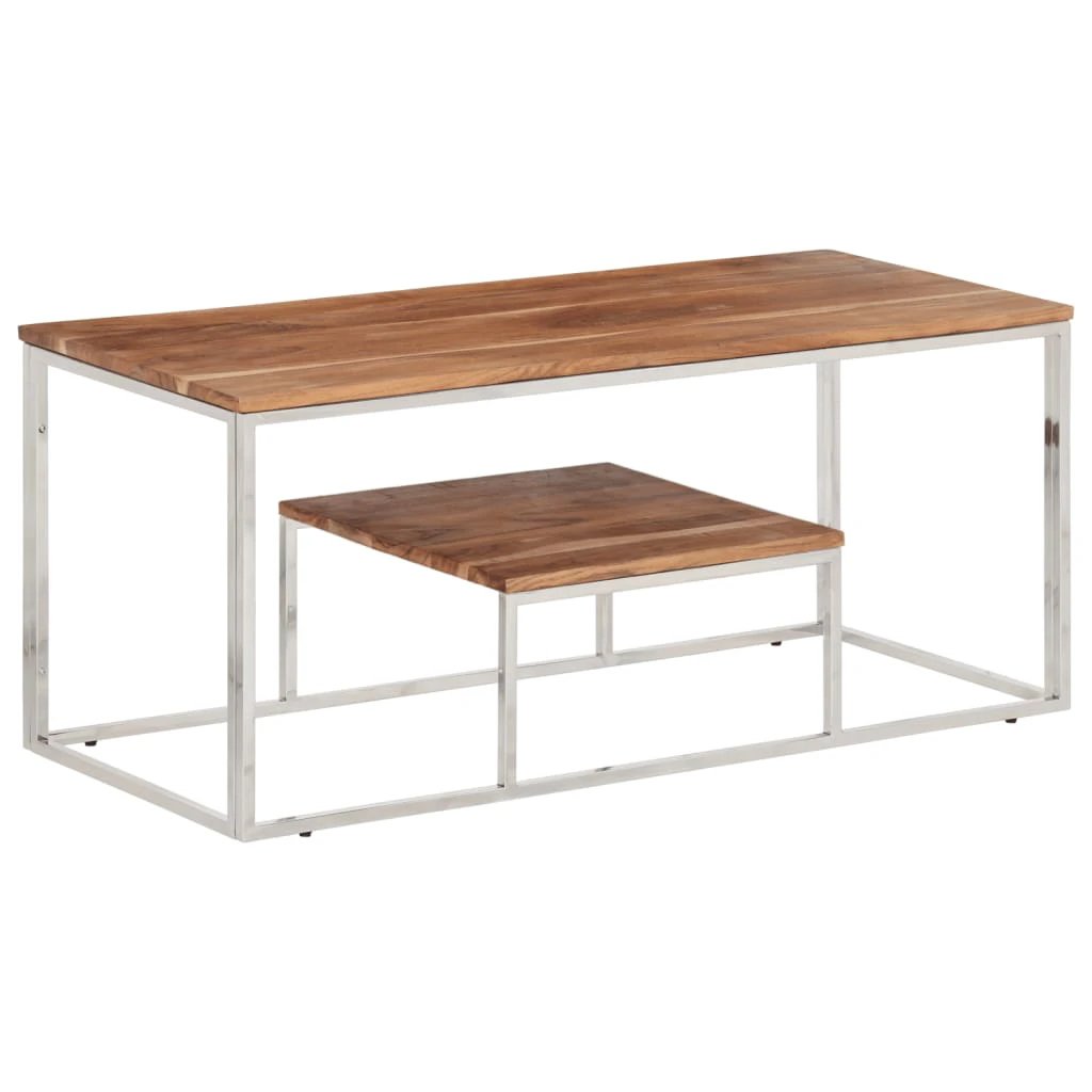 vidaXL VidaXL Coffee Table With Tempered Glass Top For Living Room - Coffee Table