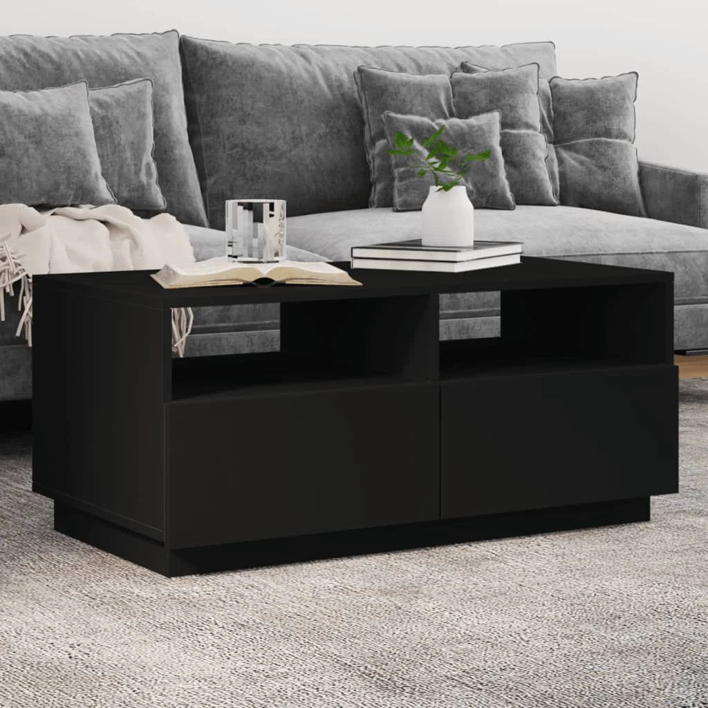 VidaXL Coffee Table 50x49x40 cm LED Lights Living Room by vidaXL