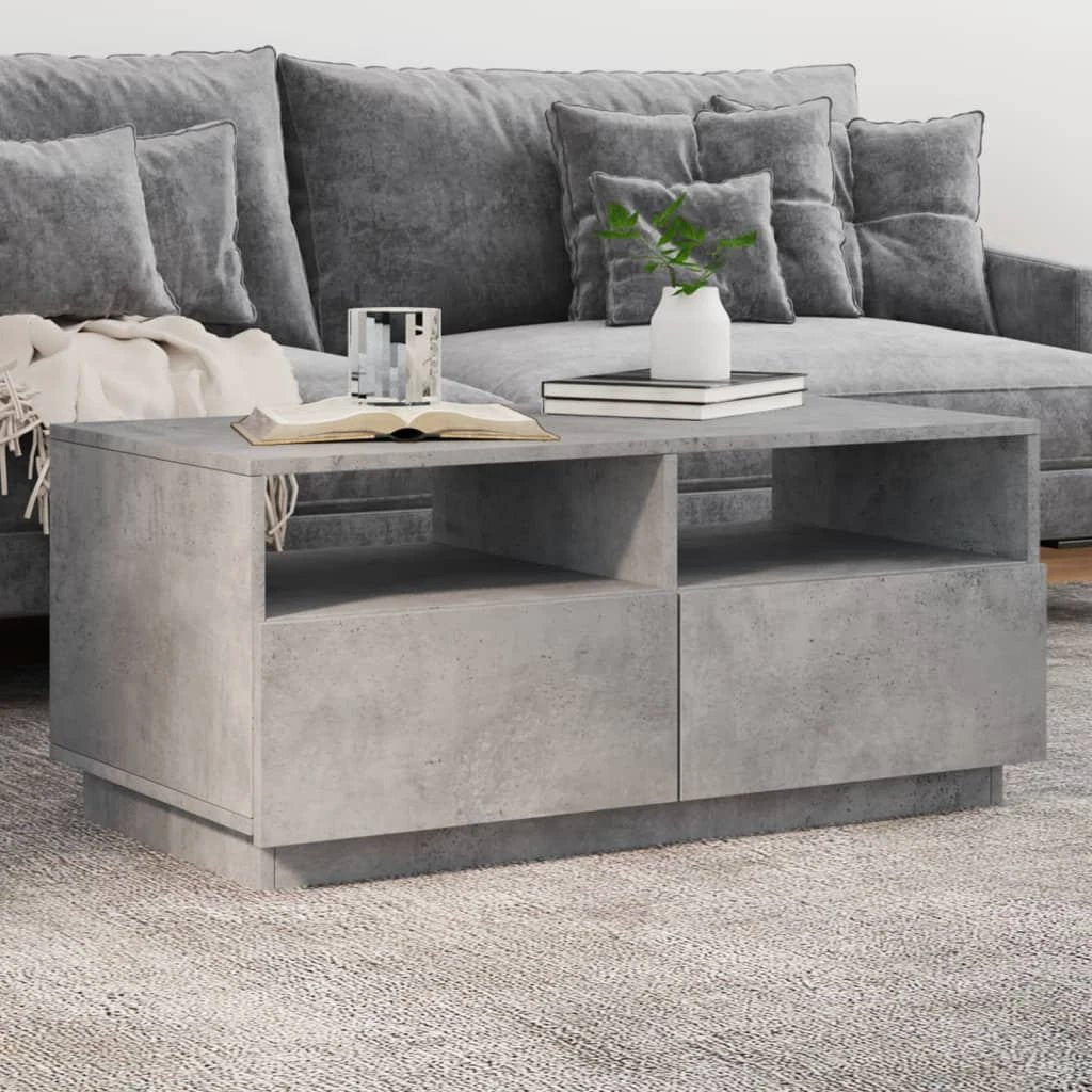 VidaXL Coffee Table 50x49x40 cm LED Lights Living Room by vidaXL