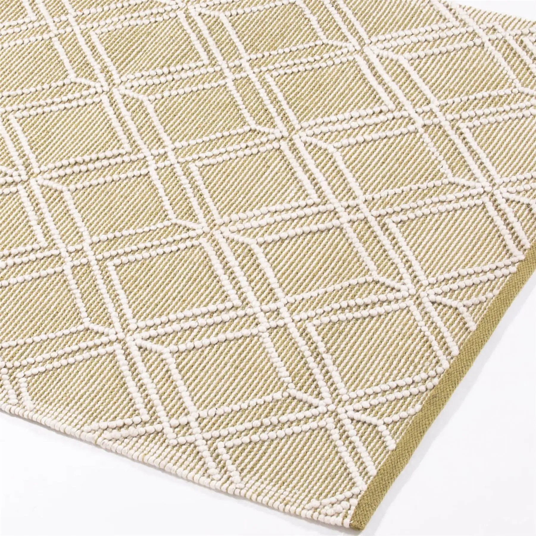 Esselle Home Blenheim Diamond 100% Pet 120x170cm Olive Rug - Rug
