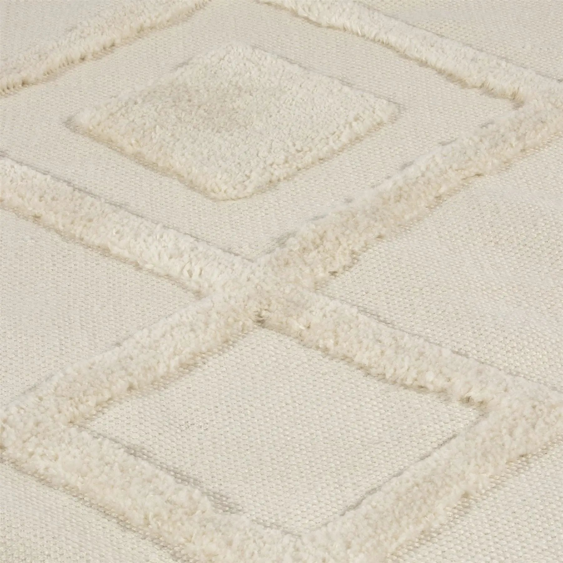 Esselle Home Windsor Geo Tufted 120x170cm Cream Rug - Rug