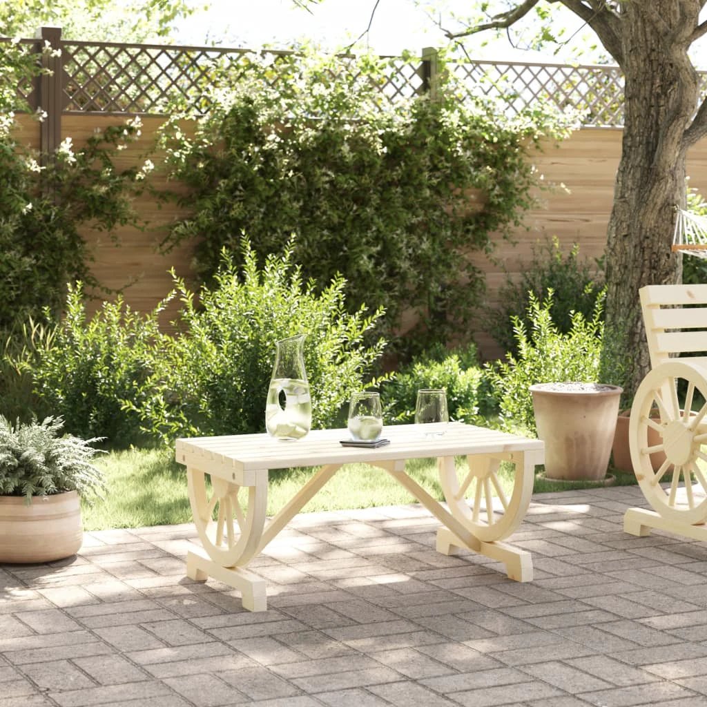 VidaXL Garden Coffee Table 90x50x40 cm Solid Fir Wood Patio by vidaXL