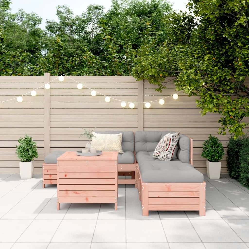 vidaXL 6 Piece Garden Sofa Set Solid Wood Pine by vidaXL