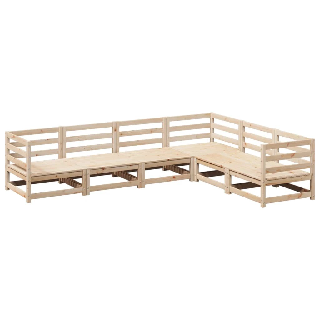 vidaXL 6 Piece Garden Sofa Set Solid Wood Pine by vidaXL