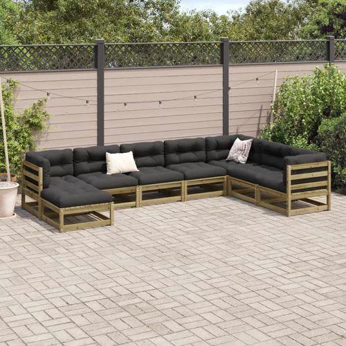 vidaXL 8 Piece Garden Sofa Set with Cushions for Outdoor Relaxation and Entertaining by vidaXL