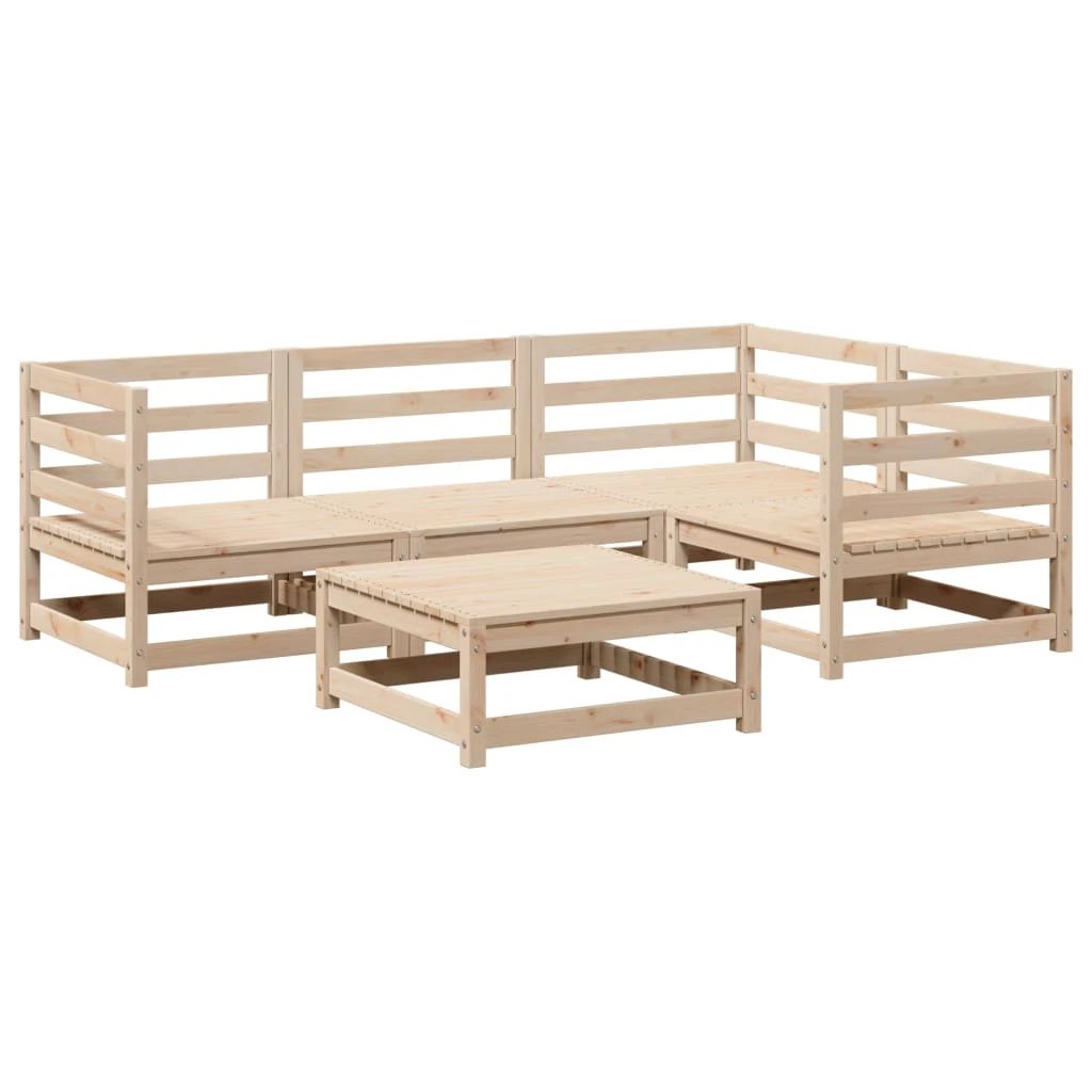 vidaXL vidaXL 5 Piece Garden Sofa Set Solid Wood Pine - Garden Sofa Sets
