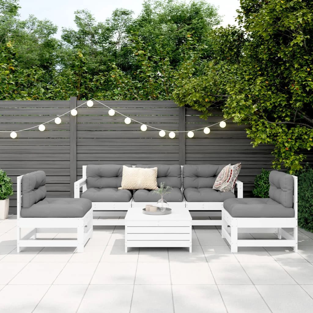 vidaXL vidaXL 6 Piece Garden Sofa Set Solid Wood Pine - Garden Sofa Sets