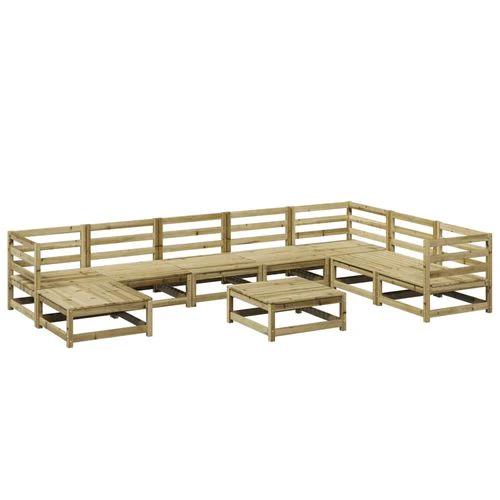vidaXL 9 Piece Garden Sofa Set with Cushions for Outdoor Entertaining and Relaxation by vidaXL