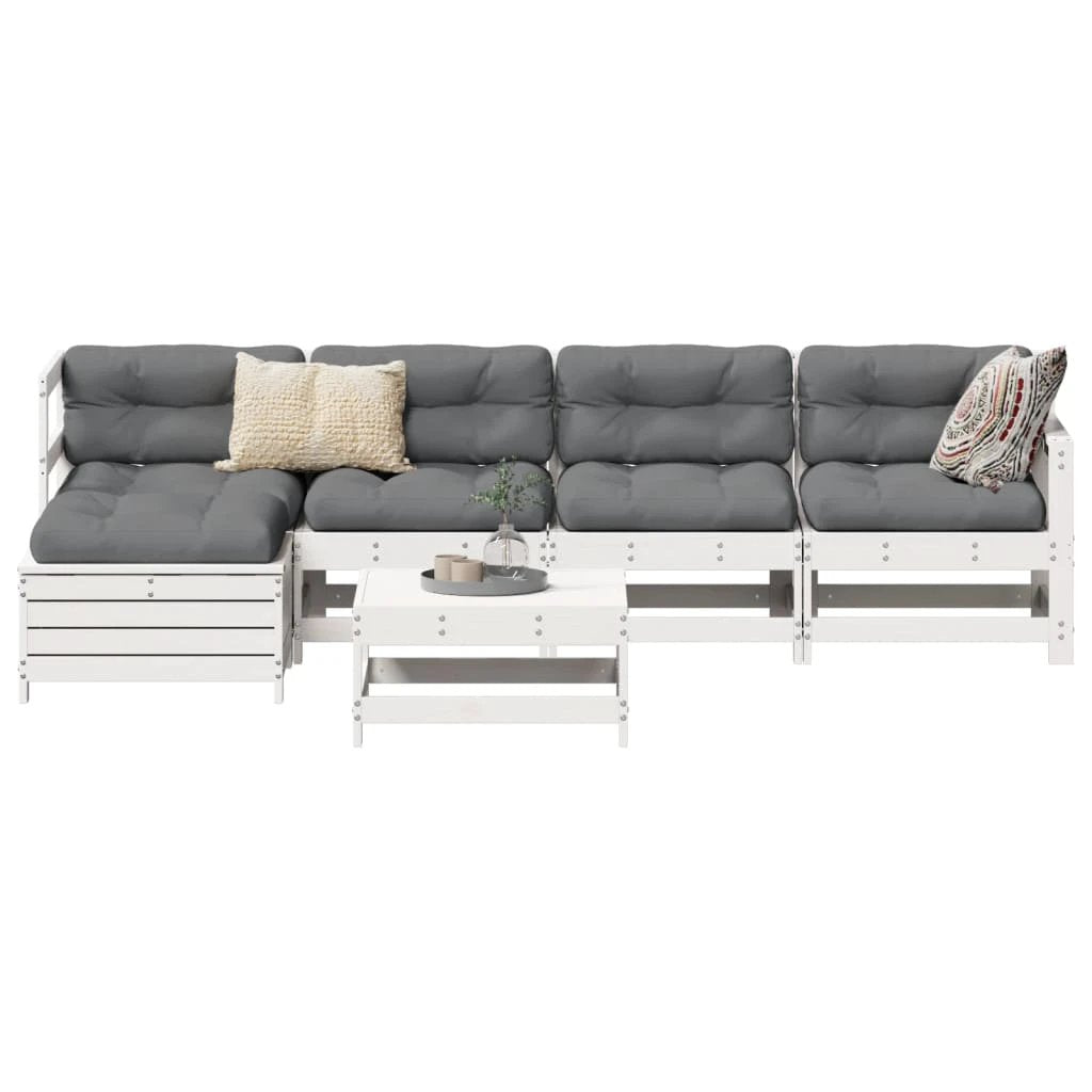 vidaXL vidaXL 6 Piece Garden Sofa Set Solid Wood Pine - Garden Sofa Sets