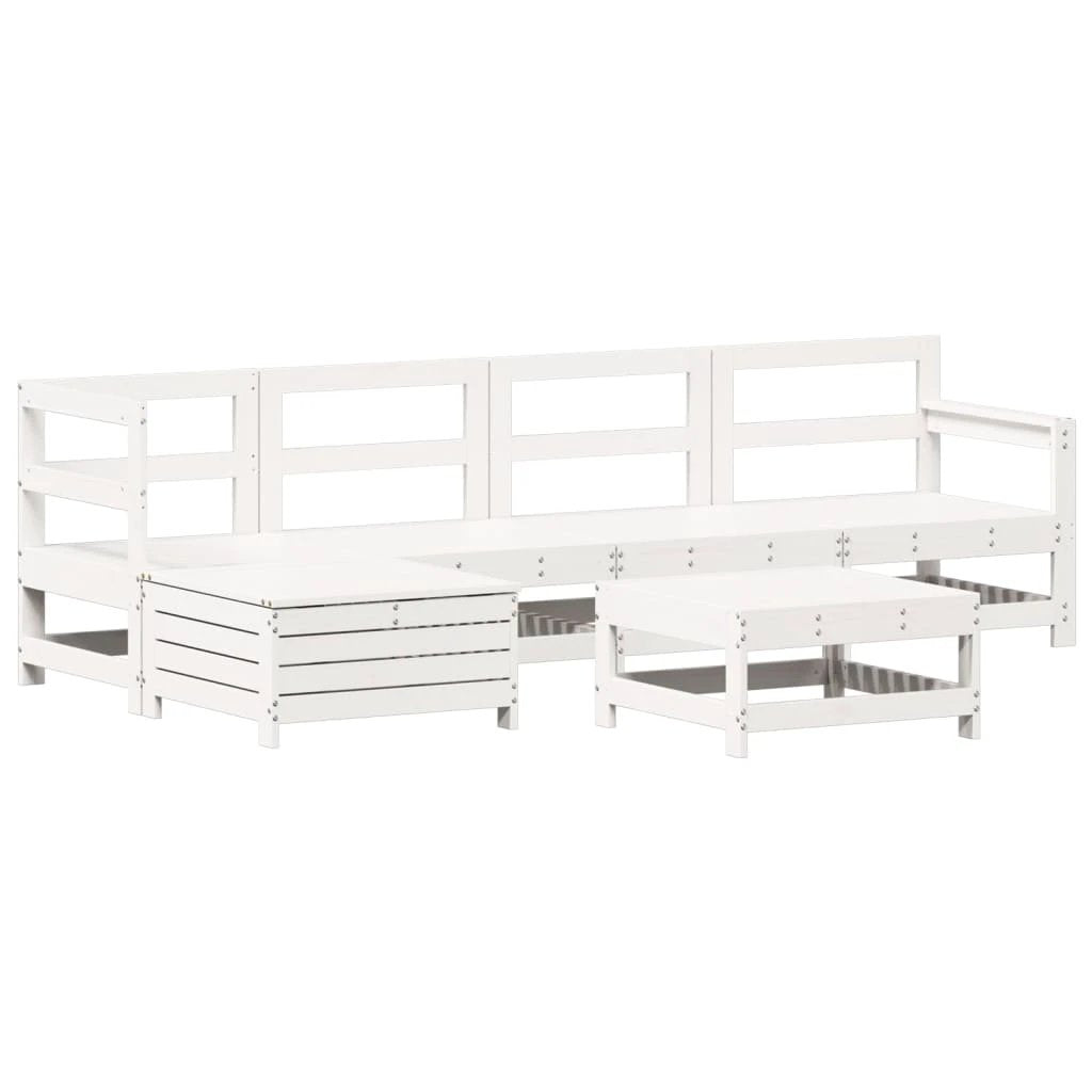 vidaXL vidaXL 6 Piece Garden Sofa Set Solid Wood Pine - Garden Sofa Sets