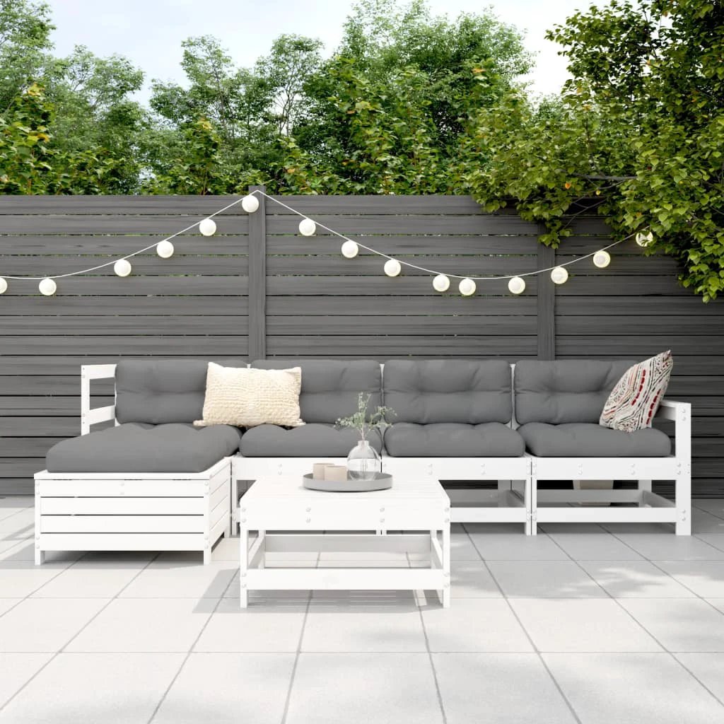 vidaXL vidaXL 6 Piece Garden Sofa Set Solid Wood Pine - Garden Sofa Sets