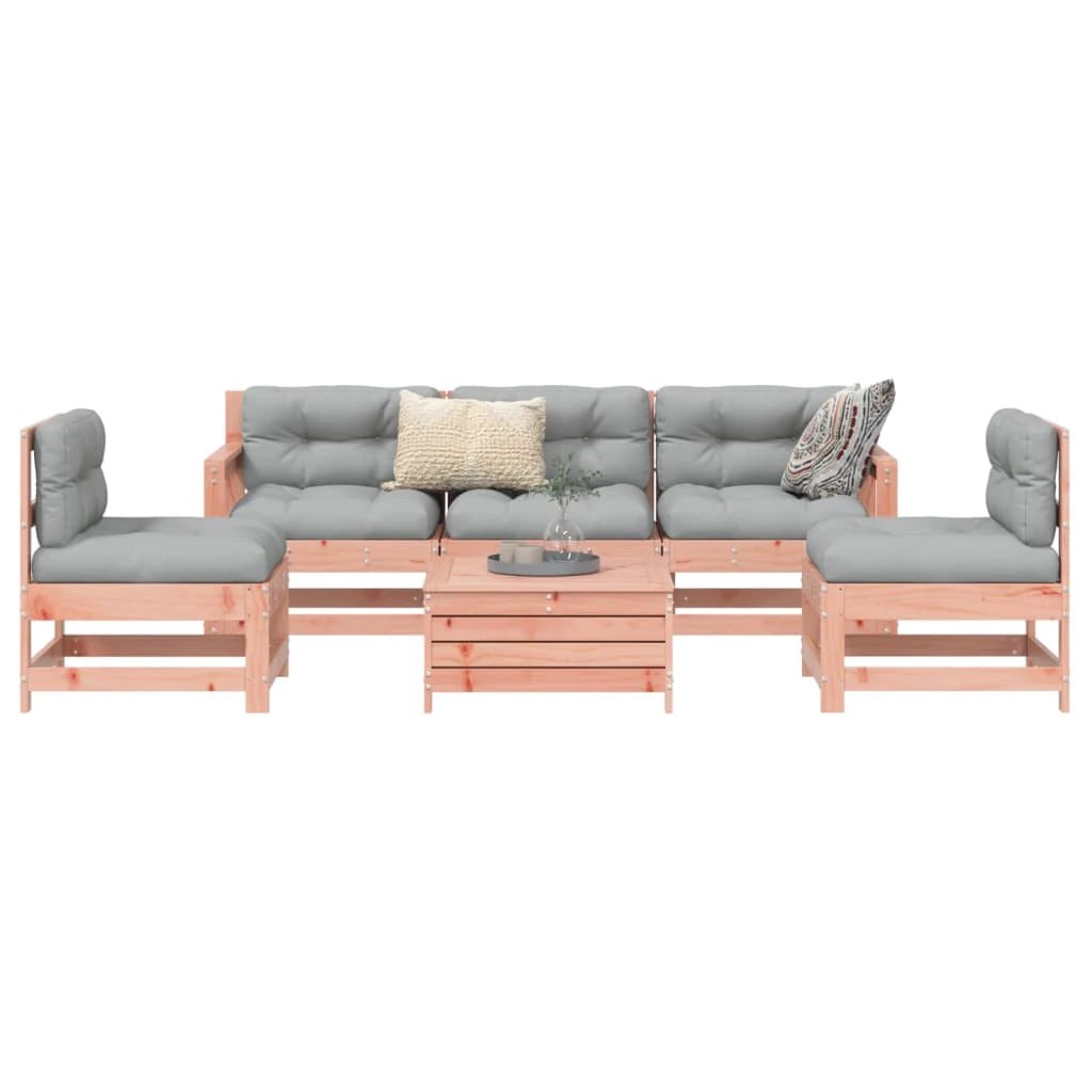 vidaXL 6 Piece Garden Sofa Set Solid Wood Pine by vidaXL