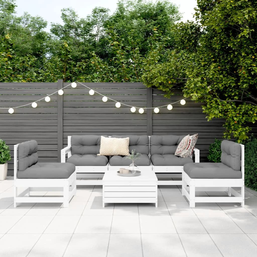 vidaXL vidaXL 6 Piece Garden Sofa Set Solid Wood Pine - Garden Sofa Sets