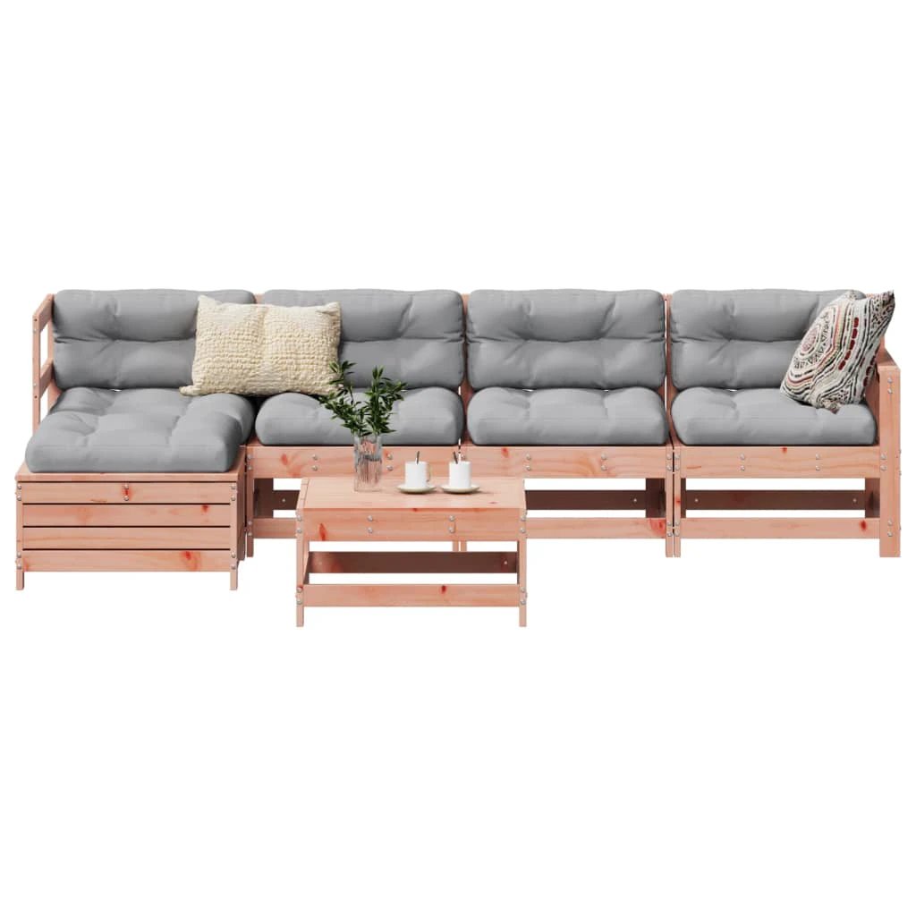 vidaXL 6 Piece Garden Sofa Set Solid Wood Pine by vidaXL