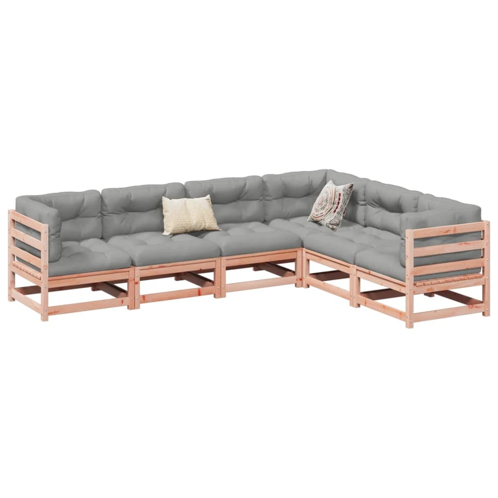 vidaXL 6 Piece Garden Sofa Set Solid Wood Pine by vidaXL